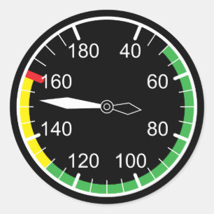 Flight Instruments Classic Round Sticker