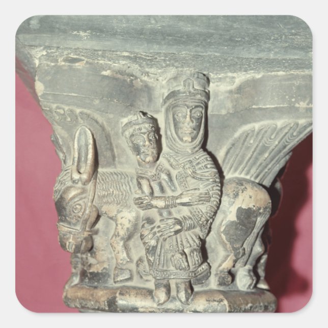 Flight into Egypt Capital Square Sticker (Front)