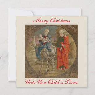 Flight into Egypt Christian Christmas Greeting Card