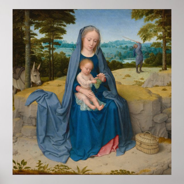 Flight into Egypt - Gerard David Fine Art Poster (Front)