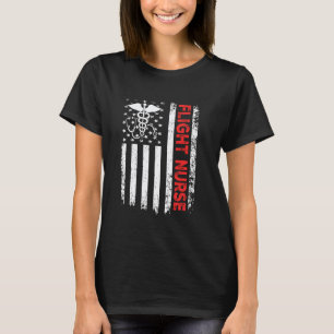 Flight Nurse American Flag Flight Nurse 4th Of Jul T-Shirt