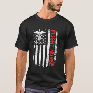 Flight Nurse American Flag Flight Nurse 4th Of Jul T-Shirt