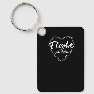 Flight Nurse Caring Compassionate Dedicated EMT Pr Key Ring