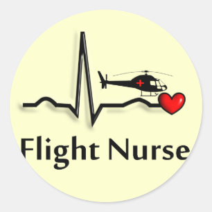 Flight Nurse QRS & Helicopter Design Classic Round Sticker