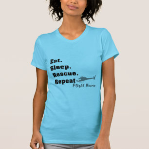 Flight Nurse T-Shirt Eat Sleep Rescue