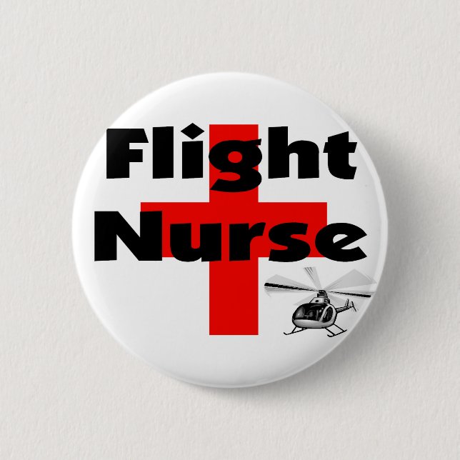 "Flight Nurse" Unique Gift Ideas 6 Cm Round Badge (Front)