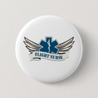 flight nurse wings 6 cm round badge