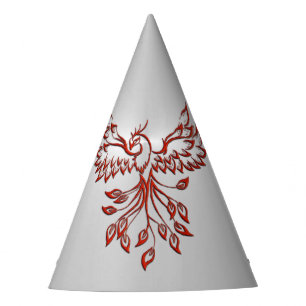 Flight of A Phoenix Silver Party Hat