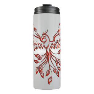 Flight of A Phoenix Silver Thermal Tumbler