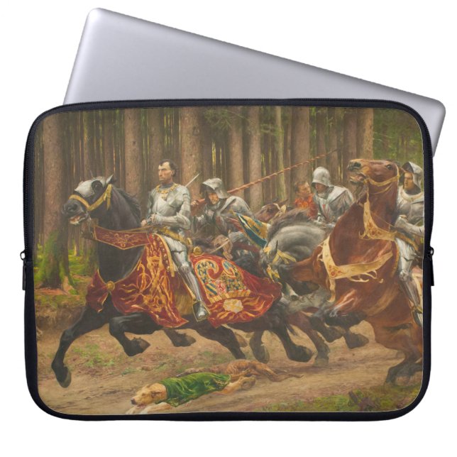 Flight of Charles the Bold on Horseback Laptop Sleeve (Front)