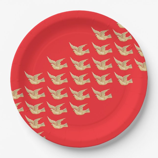 Flight of Doves paper plates (Front)