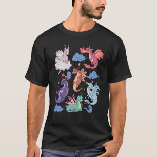 Flight of Dragons Cute Elemental Mythical Winged R T-Shirt