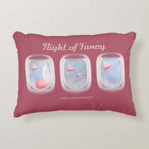 Flight of Fancy-Where Pigs Fly Decorative Cushion