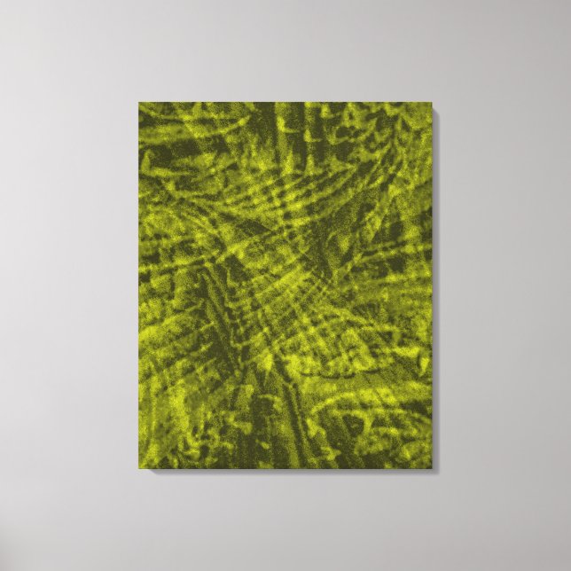 Flight of green rosella abstract triptych canvas print (Front)