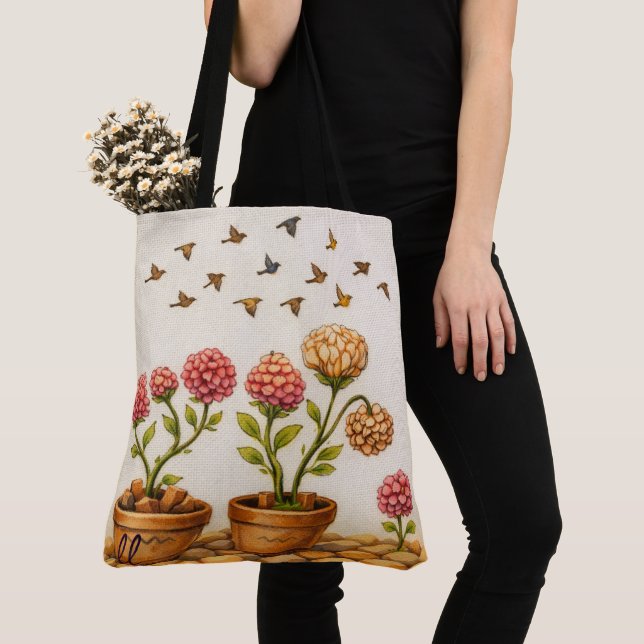 Flight of Hope Tote Bag (Close Up)