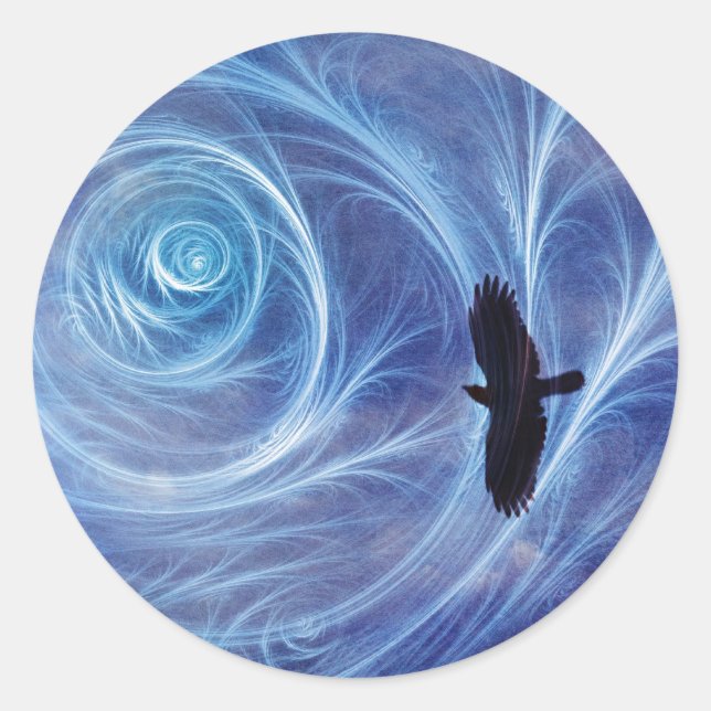 Flight of Icarus Classic Round Sticker (Front)