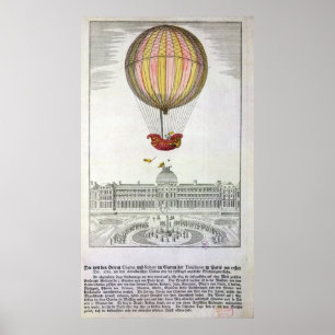 Flight of Jacques Charles and Nicholas Robert Poster