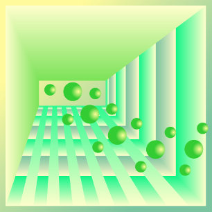 Flight of Limes Through a Peppermint Plaza Cushion