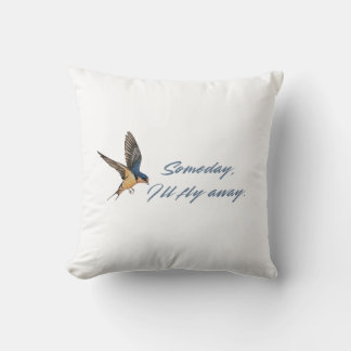 Flight of the Barn Swaloow Someday I'll Fly Away Cushion