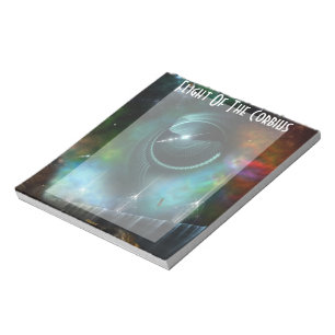 Flight Of The Corbius Fractal Art Notepad