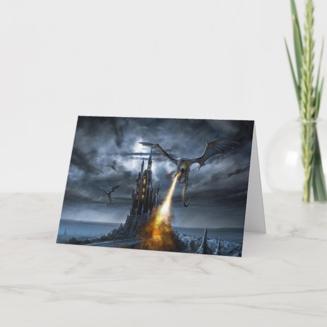 Flight Of The Dragon - Birthday Greeting Card (Front)