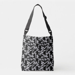 Flight of the Eagles black.w Grey BG Crossbody Bag
