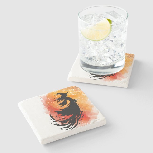 Flight Of The Ember Shadow-No Text Stone Coaster (Side)