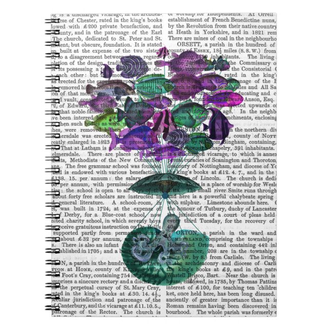 Flight Of The Fish Hot Air Balloon Spiral Notebook (Front)