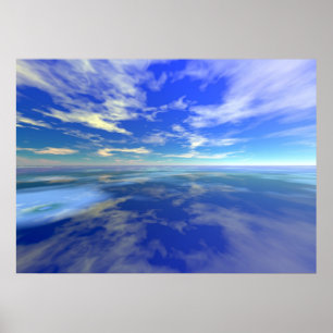 Flight over Water Poster