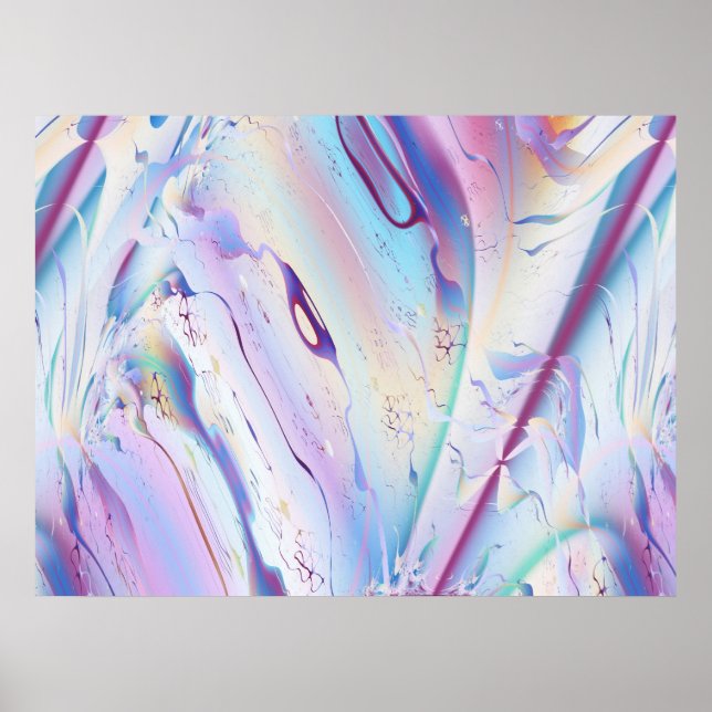 Flight Plan Cool Abstract Fine Art Fractal Poster (Front)