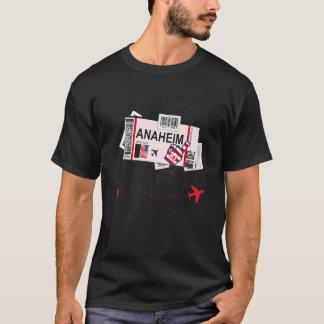 Flight Ticket Anaheim Girl From Anaheim Boarding T-Shirt