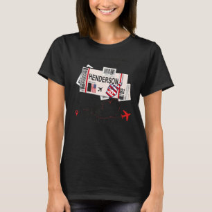 Flight Ticket Henderson Girl from Henderson Board T-Shirt