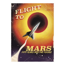 Flight To Mars! vintage sci-fi poster
