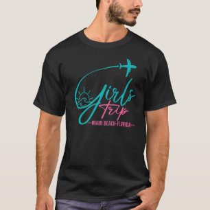 Flight Travel Miami Beach Florida Matching Girls T T-Shirt