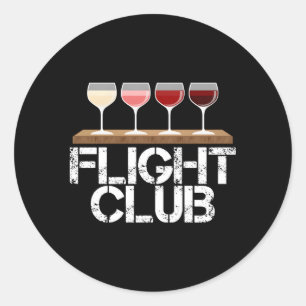 Flight Wine Club Fomo Wine Tasting Sample Rose Red Classic Round Sticker