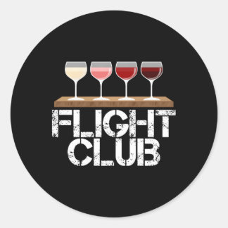 Flight Wine Club Fomo Wine Tasting Sample Rose Red Classic Round Sticker