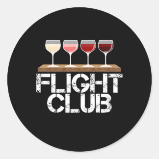 Flight Wine Club Fomo Wine Tasting Sample Rose Red Classic Round Sticker