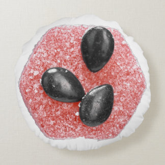 FlightBites Sour Watermelon Round Cushion