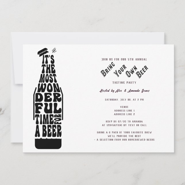 Flights of Beer Tasting Bring Your Own Beer Party Invitation (Front)