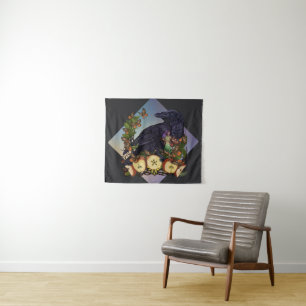 Flights of Fantasy Raven Faery Art Tapestry