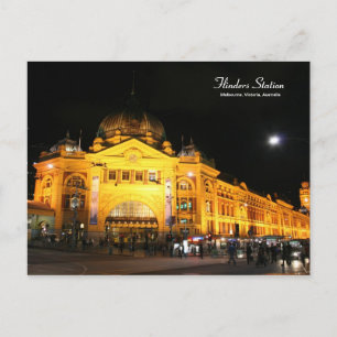 Flinders Station Melbourne Australia postcard