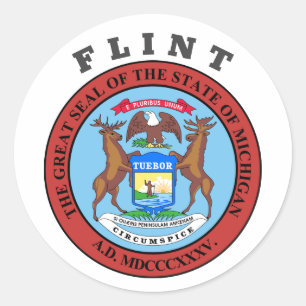 Flint, Michigan Classic Round Sticker