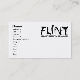 Flint Michigan Murderville Business Cards