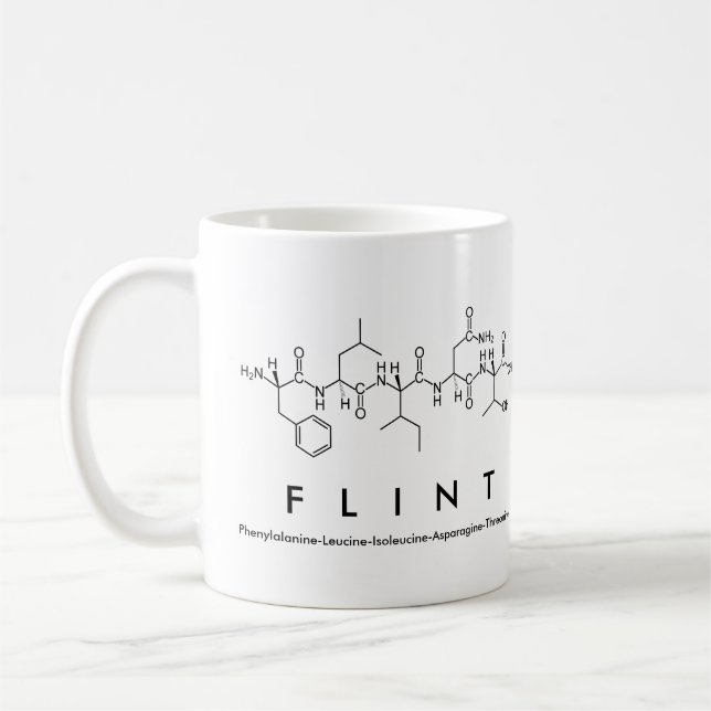 Flint peptide name mug (Left)