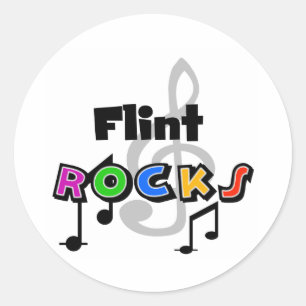 Flint Rocks Classic Round Sticker