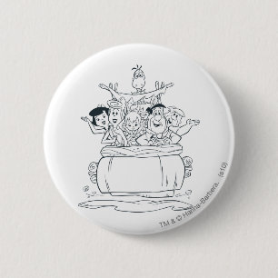 Flintstones Families1 6 Cm Round Badge