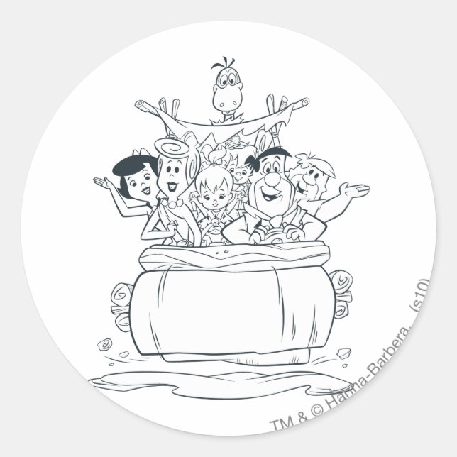 Flintstones Families1 Classic Round Sticker (Front)