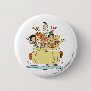 Flintstones Family Roadtrip 6 Cm Round Badge