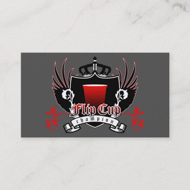 FLIP CUP champion loyalty card (Front)
