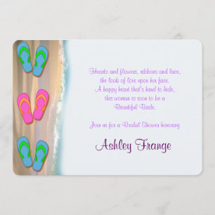Flip Flop Beach Bridal Shower Invitation